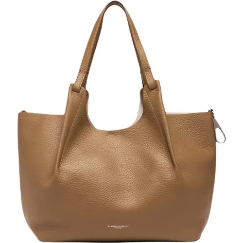 DUA Leather Tote Bag , female, Sizes: ONE SIZE - Gianni Chiarini - Modalova