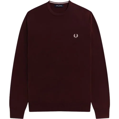 Klassischer Crew Knit Pullover , Herren, Größe: M - Fred Perry - Modalova