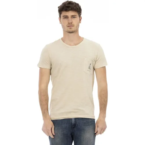 Action Bomuld T-Shirt , male, Sizes: L, M, XL, 2XL - Trussardi - Modalova