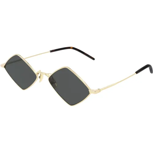 Gold/Grau SL 302 Lisa Sonnenbrille , Herren, Größe: 55 MM - Saint Laurent - Modalova