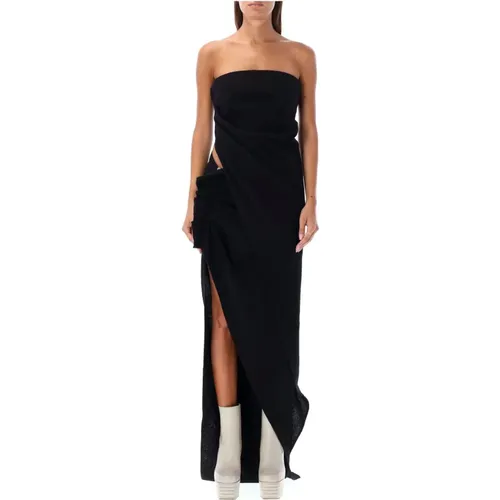 Draped Overlay Long Top , female, Sizes: XS - Rick Owens - Modalova