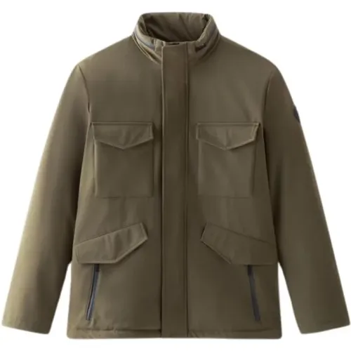 Soft Shell Field Jacket , male, Sizes: XL, L - Woolrich - Modalova