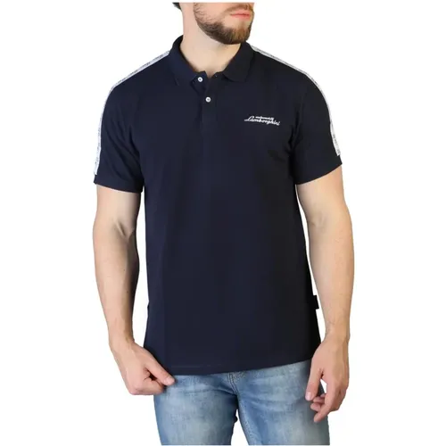 Herren Baumwoll Polo Shirt , Herren, Größe: M - AUTOMOBILI LAMBORGHINI - Modalova