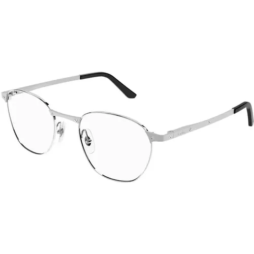 Silver Transparent Ct0337O Eyeglasses , unisex, Sizes: 52 MM - Cartier - Modalova
