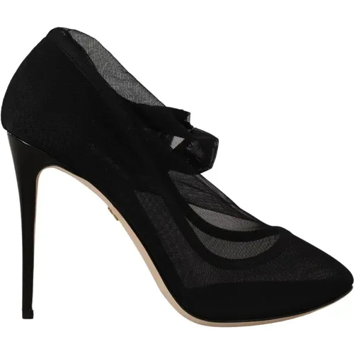Elegante Schwarze Absatzschuhe , Damen, Größe: 41 EU - Dolce & Gabbana - Modalova