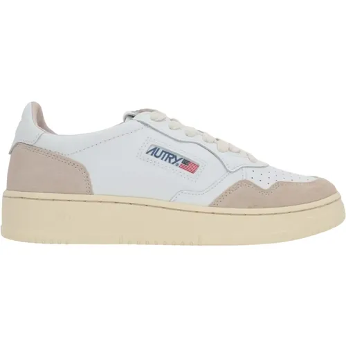 Low-Top Sneakers with Grey Detail , female, Sizes: 4 UK, 6 UK, 7 UK, 8 UK, 3 UK, 5 UK - Autry - Modalova