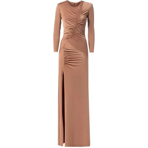 Elegant Long Sleeve Draped Dress , female, Sizes: 2XS, S - MVP wardrobe - Modalova