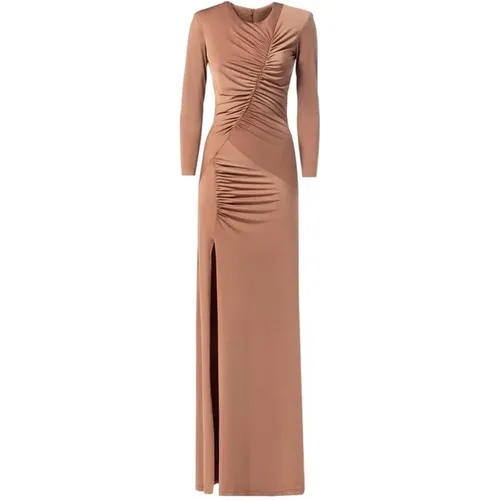 Elegant Long Sleeve Draped Dress , female, Sizes: S - MVP wardrobe - Modalova