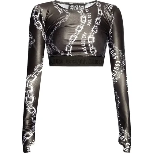 T-Shirt with High-Fashion Appeal , female, Sizes: 2XS, 3XS, S, XS - Versace Jeans Couture - Modalova