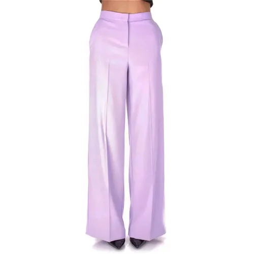 Elegant Wide Leg Crepe Pants , female, Sizes: L - pinko - Modalova