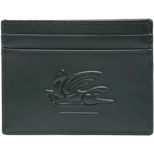 Pegaso Leather Cardholder , male, Sizes: ONE SIZE - ETRO - Modalova