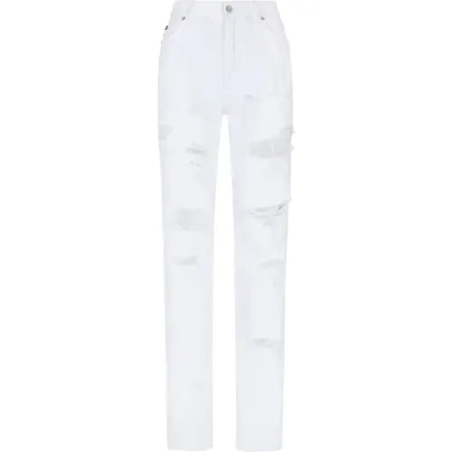 High Waist Straight Leg Jeans , Damen, Größe: 2XS - Dolce & Gabbana - Modalova