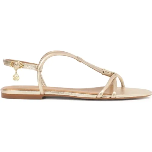 Bequeme goldene Sandalen mit Metallverzierung , Damen, Größe: 38 EU - Kazar - Modalova