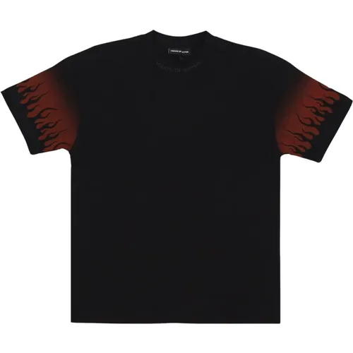 Flames Tee /Red Short-Sleeve T-Shirt , male, Sizes: XL - Vision OF Super - Modalova