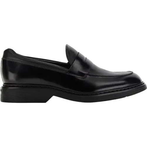 Leather Flat Shoes , male, Sizes: 5 UK - Hogan - Modalova