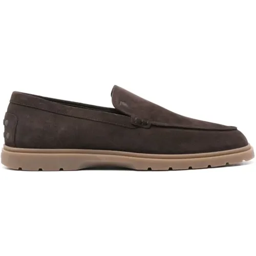 Flat Suede Slip-On Shoes , male, Sizes: 7 1/2 UK - TOD'S - Modalova