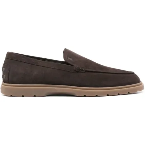 Flat Suede Slip-On Shoes , male, Sizes: 9 UK, 8 1/2 UK, 7 1/2 UK, 7 UK, 8 UK - TOD'S - Modalova