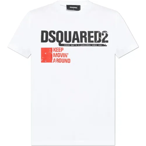 T-shirt with logo , male, Sizes: L, XL, M - Dsquared2 - Modalova