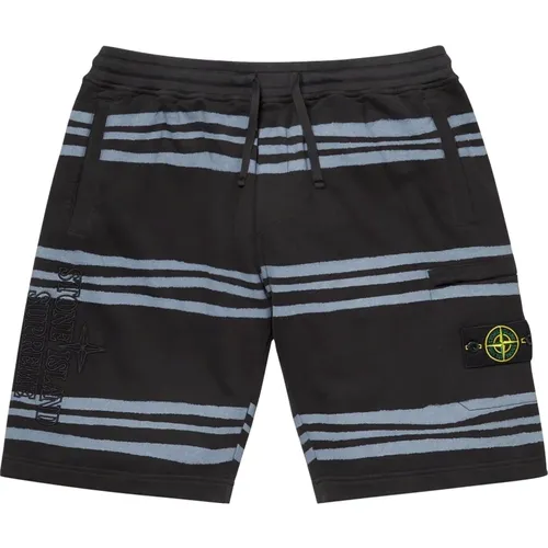 Limited Edition Warp Stripe Sweatshort , Herren, Größe: L - Stone Island - Modalova