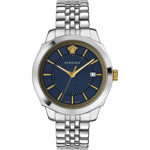 Icon Classic Quarz Edelstahl Uhr , Herren, Größe: ONE Size - Versace - Modalova
