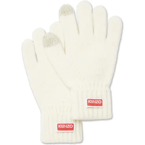 Wool Logo Gloves , female, Sizes: M - Kenzo - Modalova