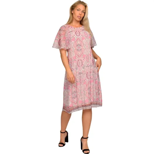 Paisley Pleated Dress Dorita.Hs24 , female, Sizes: M, 2XL - 2-Biz - Modalova