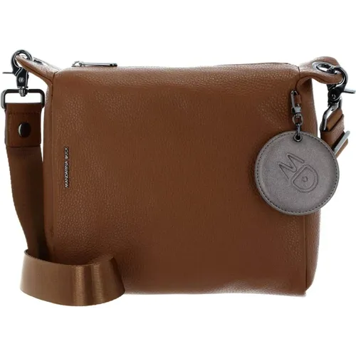 Schultertasche aus Cognac-Leder , unisex, Größe: ONE Size - Mandarina Duck - Modalova