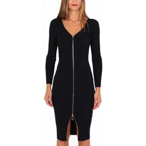 Midi Day Dress , female, Sizes: XS, S - Elisabetta Franchi - Modalova