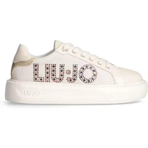 Perforated sneakers with studded details , female, Sizes: 6 UK, 4 UK, 7 UK, 8 UK, 5 UK, 3 UK - Liu Jo - Modalova