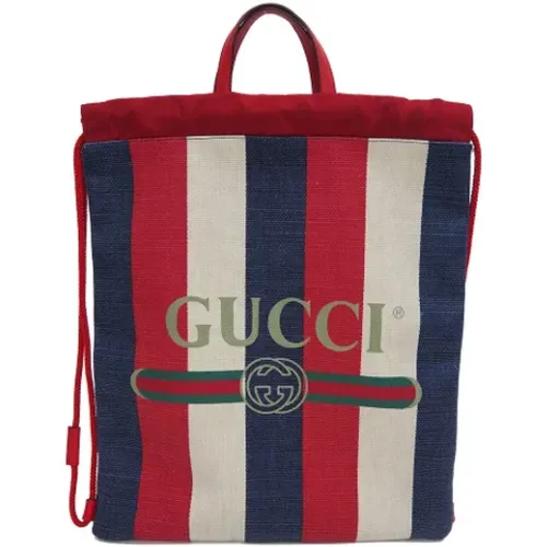 Pre-owned Multicolored Canvas Backpack , female, Sizes: ONE SIZE - Gucci Vintage - Modalova