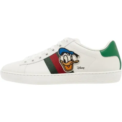 Pre-owned Leather sneakers , female, Sizes: 1 1/2 UK - Gucci Vintage - Modalova
