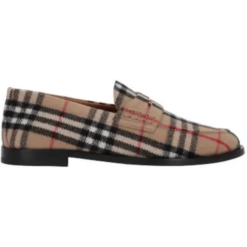 Wool Felt Moccasin Shoes , male, Sizes: 5 1/2 UK - Burberry - Modalova