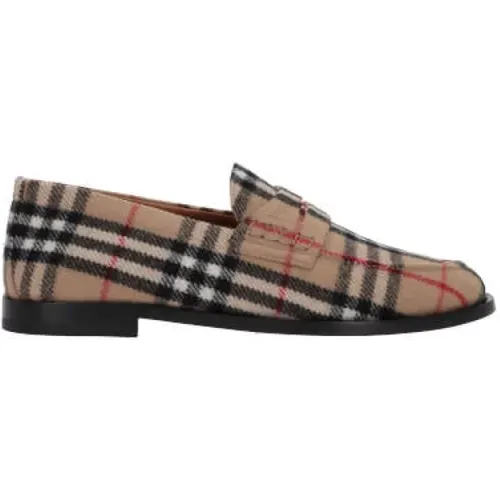 Wool Felt Moccasin Shoes , male, Sizes: 6 UK, 5 1/2 UK, 5 UK - Burberry - Modalova