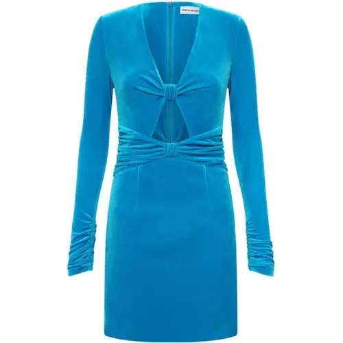 Turquoise Velvet Cut-Out Dress , female, Sizes: M, XS - Rebecca Vallance - Modalova