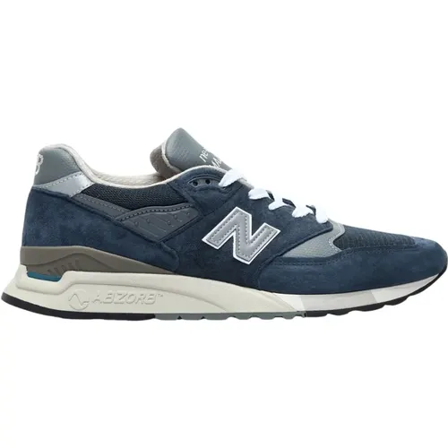 Wildleder Mesh Sneakers Logo Stickerei , Herren, Größe: 42 1/2 EU - New Balance - Modalova