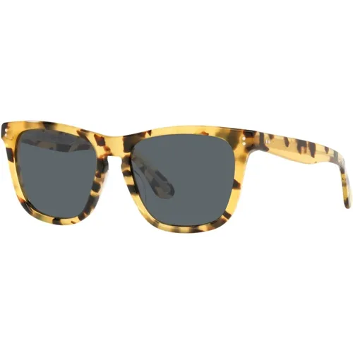 Lynes SUN Sunglasses Brown/Blue , male, Sizes: 55 MM - Oliver Peoples - Modalova