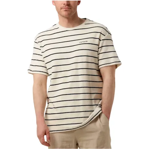 Herren Polo & T-Shirt Streifen Tee , Herren, Größe: L - Anerkjendt - Modalova