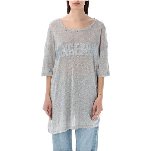 Unisexs Clothing T-Shirts Polos Heather Grey Ss24 , female, Sizes: M, L - ERL - Modalova