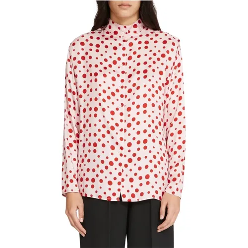 Bluse mit Polka Dot Muster und Knopfleiste , Damen, Größe: XS - Silvian Heach - Modalova