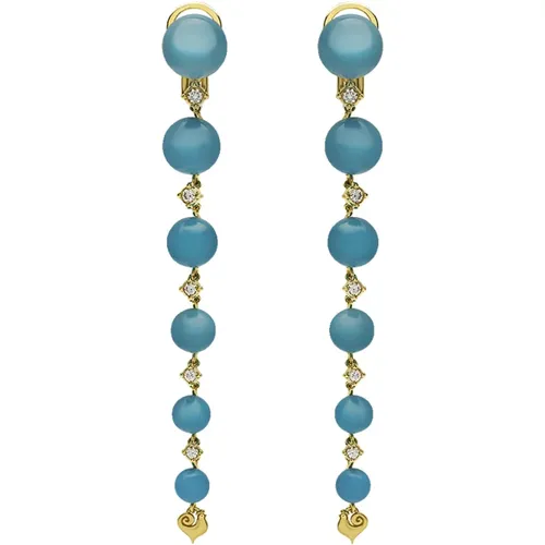 Cherie Gold Earrings with 0.35 CT Diamond , female, Sizes: ONE SIZE - Chantecler - Modalova