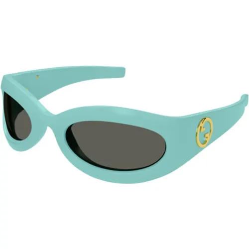 Hellblaue/Graue Sonnenbrille,Schwarze Sonnenbrille mit Zubehör,Rosa Sonnenbrille Gg1247S - Gucci - Modalova