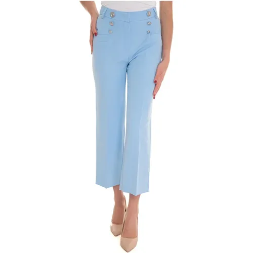Cropped trousers , female, Sizes: M, S, 2XS - Liu Jo - Modalova