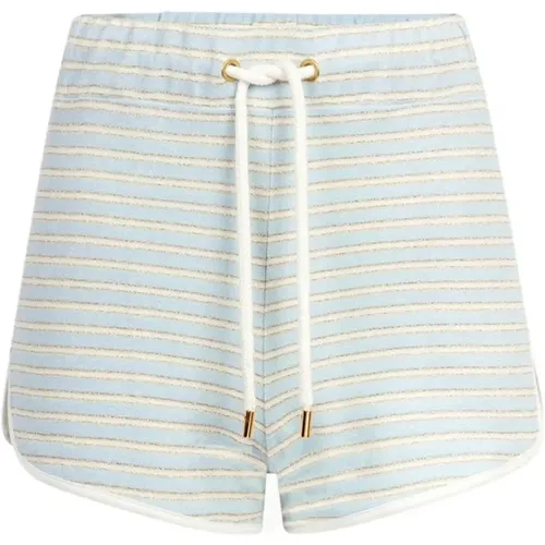 Blau & Gold Gestreifte Terry Baumwoll-Hotpants - Nina Ricci - Modalova