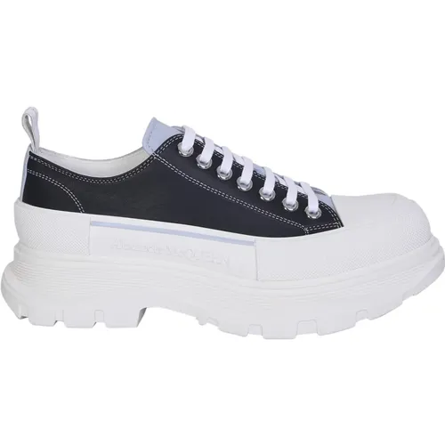 Beige Bicolor Tread Slick Sneakers , male, Sizes: 9 UK, 6 UK - alexander mcqueen - Modalova