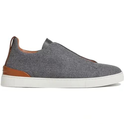 Graue Triple Stitch Sneakers - Ermenegildo Zegna - Modalova