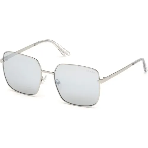 Silver Mirror Sunglasses , female, Sizes: 56 MM - Guess - Modalova