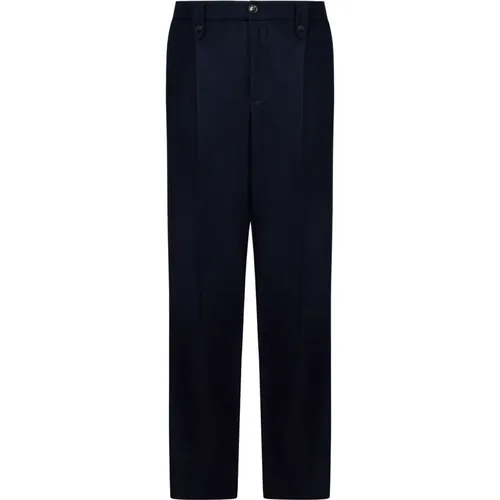 Wool Straight Leg Trousers , male, Sizes: XL, L - Emporio Armani - Modalova