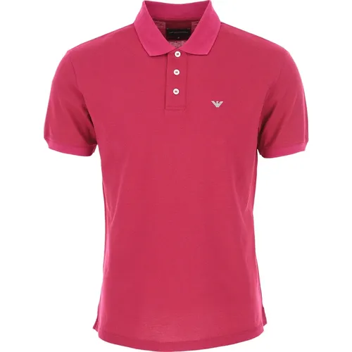 Fuchsia T-shirts and Polos , male, Sizes: M, S - Emporio Armani - Modalova