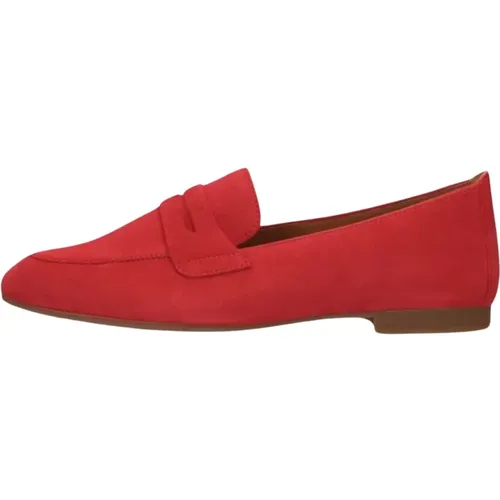 Roter Loafer 213 Klassischer Cut Out , Damen, Größe: 37 EU - Gabor - Modalova