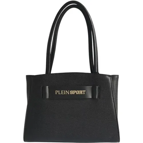 Handtasche mit Logo, dreifaches Fach, schwarz - Plein Sport - Modalova